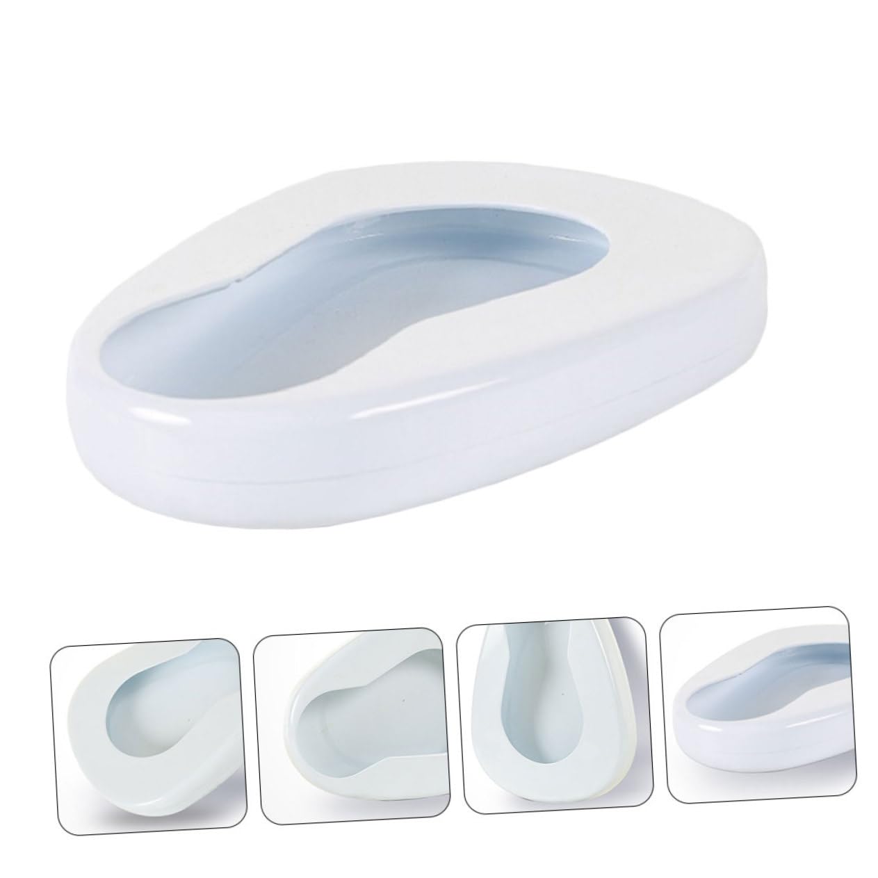 NOLITOY Bacinilla Portátil para Pacientes Encamados Diseño Ergonómico con Asiento Amplio y Cómodo Fácil Limpieza para Cuidado Domiciliario de Adultos Mayores y Personas con Movilidad