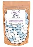 Light Blue and White Jordan Almonds 1 Pound in Stand Up Bag