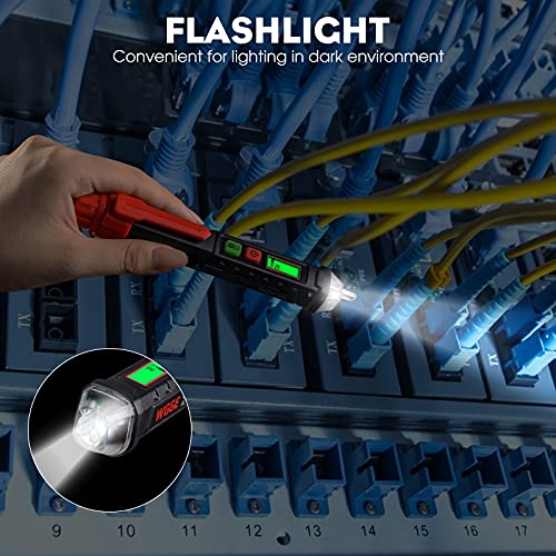 wgge ac voltage testernon-contact voltage tester with dual range ac 12v-1000v48v-1000v electrical pen with lcd display and flashlight buzzer alarm detect wire breakpoint livenull wire tester