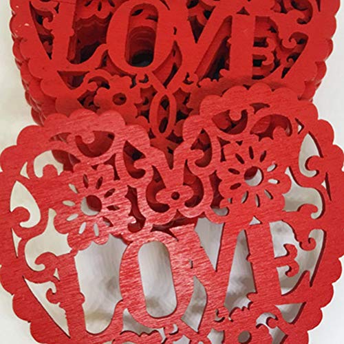 SUPVOX Cuori di Legno da Appendere Dischi Fette di...