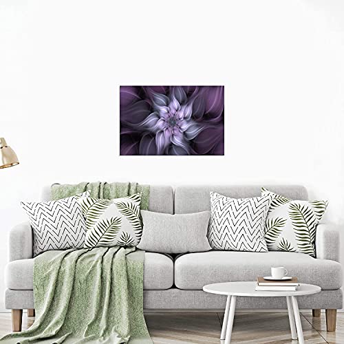 Tutubeer 1 Panel Bauhinia Chinese Redbud Purple Flower Plant Botany Picture Flower Artwork Oil Painting On Canvas Stretched And Framed 24X36 Inch Print Home Decor Living Room Bedroom Wall Art Hanging #TOP5