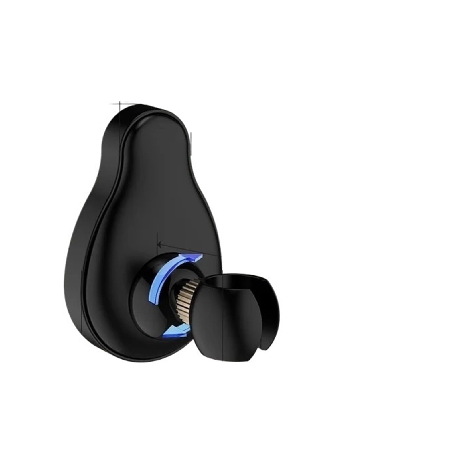 1pcs Relocatable Suction Cup Shower Head Holder(Black-b)