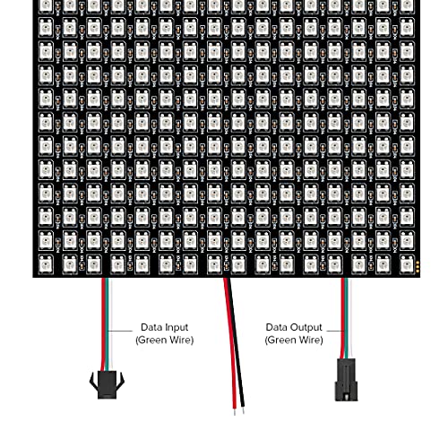 Image of SEZO 2 Pack LED Matrix WS2812B Panel RGB 5050SMD16x16 256 Pixels Digital Flexible Individually Addressable for Arduino LED Programmed Panel Screen Image Video Display Full Color Lighting DC5V