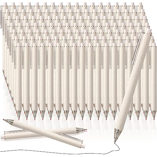 Kisston 60 Pcs Retractable Gel Pen Pretty Quick Dry Black Ink Pens For Note Taking 0.5 Mm Fine Point Smooth Writing Ballpoint Aesthetic Pens For School Office Supplies Art Students, Cream #TOP27