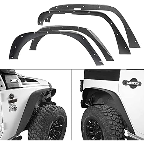 Hooke Road Flat Fender Flares for Jeep Wrangler JK & Unlimited Cover
