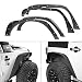 Hooke Road Jeep Wrangler JK Fender Flares, Front & Rear Steel Flat Rough Country Fender Armors for 2007-2018 Jeep Wrangler JK & Unlimited - Set