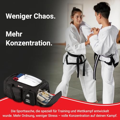 Neatami Kampfsport Sporttasche 50L mit Nassfach & Schuhfach – Judo, BJJ & Karate Trainingstasche für Gi, Schützer & Wettkampf | robuste Trainingstasche mit Organisationsfächern