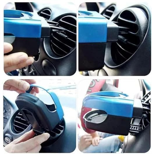 Image of Car Drink Holder Foldable Cup Bottle Holders Glass Can for All Water Soft Universal Window Vent Folding Cup Holder Black Holder, Cup, Glass All Type Car (Heavy Quality) (Multicolor) (1Pcs)