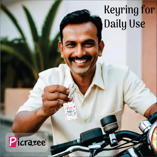 Image of PICRAZEE Gift for Father on Birthday | Birthday Papa | Father's Day (12 inch*12 inch Satin Cushion with Filler, Ceramic Mug, Key Ring & Greeting Card) (706)