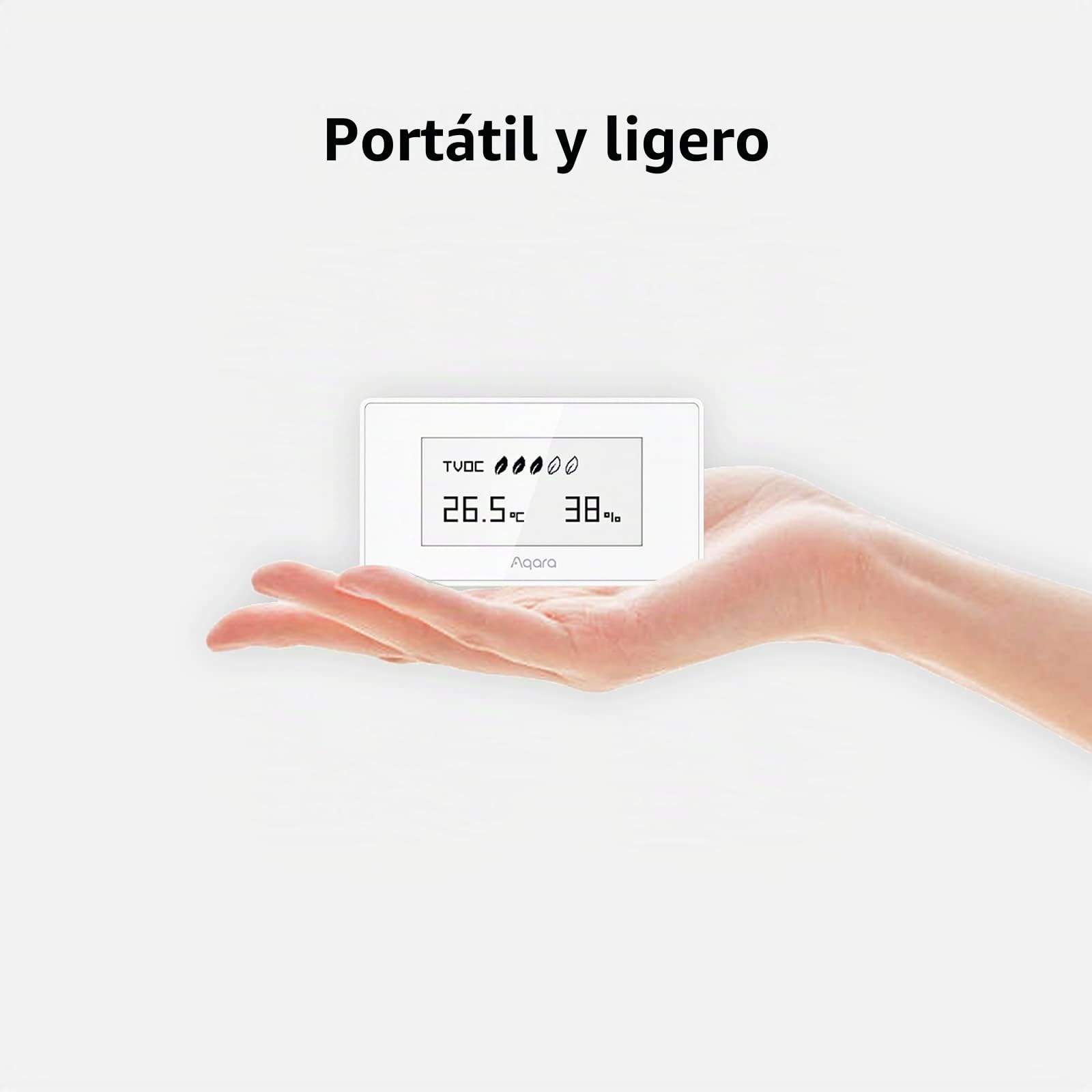 Aqara TVOC Monitor de Calidad del Aire, Medidor de contaminación para COVT, Temperatura y Humedad, con Pantalla de Tinta Electrónica de Alto Contraste, Compatible con Google, Alexa, IFTTT y HomeKit