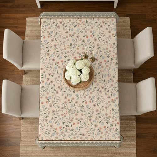 Image of STITCHNEST 'Tavola Luxe Series' Dining Table Cover 60x90 Inches | 6 Seater - 8 Seater Rectangular Dining Table Cover | Premium Fabric, Washable & Colour Fast