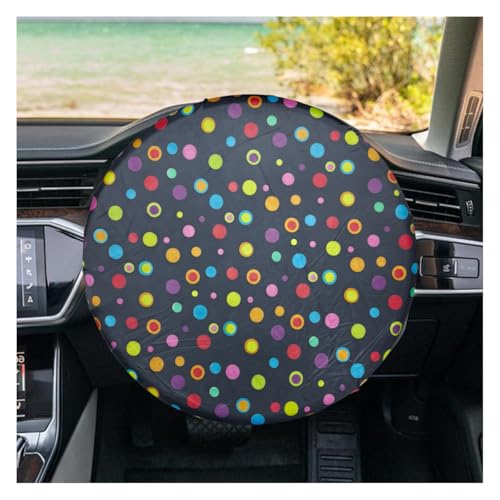 ZIMISI Car Steering Wheel Cover Sun Shade, 18 Inch Anti-Heat Sunshade Protector Cover, Waterproof Steering Wheel Covers, Sun Block Steering Wheel Shield Accessories for Most Cars (Colorful Dot)