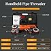 Portable Handheld Electric Pipe Threader,2300W 110V Pipe Threader With 6 Dies Threading Machine 1/2