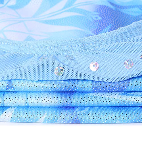 Tfjh E TFJHE0B751 Girls Gymnastic Leotards 3/4 Sleeve Mesh Practice Outfits Size 5-6 thumb #3
