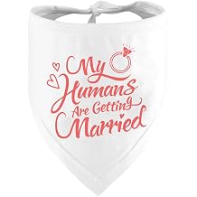 Engagement Gift, My Humans are Getting Married Dog Bandana, Wedding Photo Prop, Pet Scarf, Dog Engagement Announcement, Pet Accessories Pink