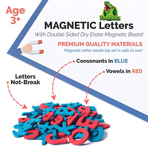 Magnetic Letters & Numbers Board – School Letters & Board Pack – Alphabet Learning Game Board For Kids – For Spelling & Learning Activities – 286 Fully Magnetic Letters Included – Depositing Box #TOP4