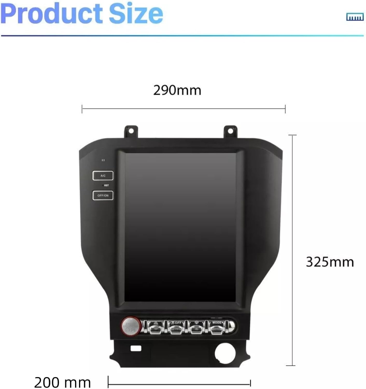 9.7 Inch Android 13 Tesla Style Car Radio for Ford Mustang 2015-2020 Multimedia Player GPS Navigation Carplay WiFi 4G 64GB ROM