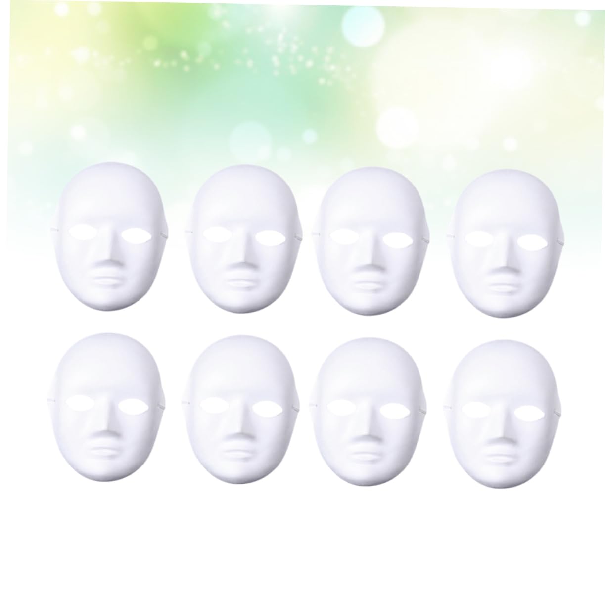 COLLBATH 16 Pz maschere vuote Maschera teriana maschera bianca carta di halloween verniciabile faccia cosplay white mask cosplay da graffiti costume
