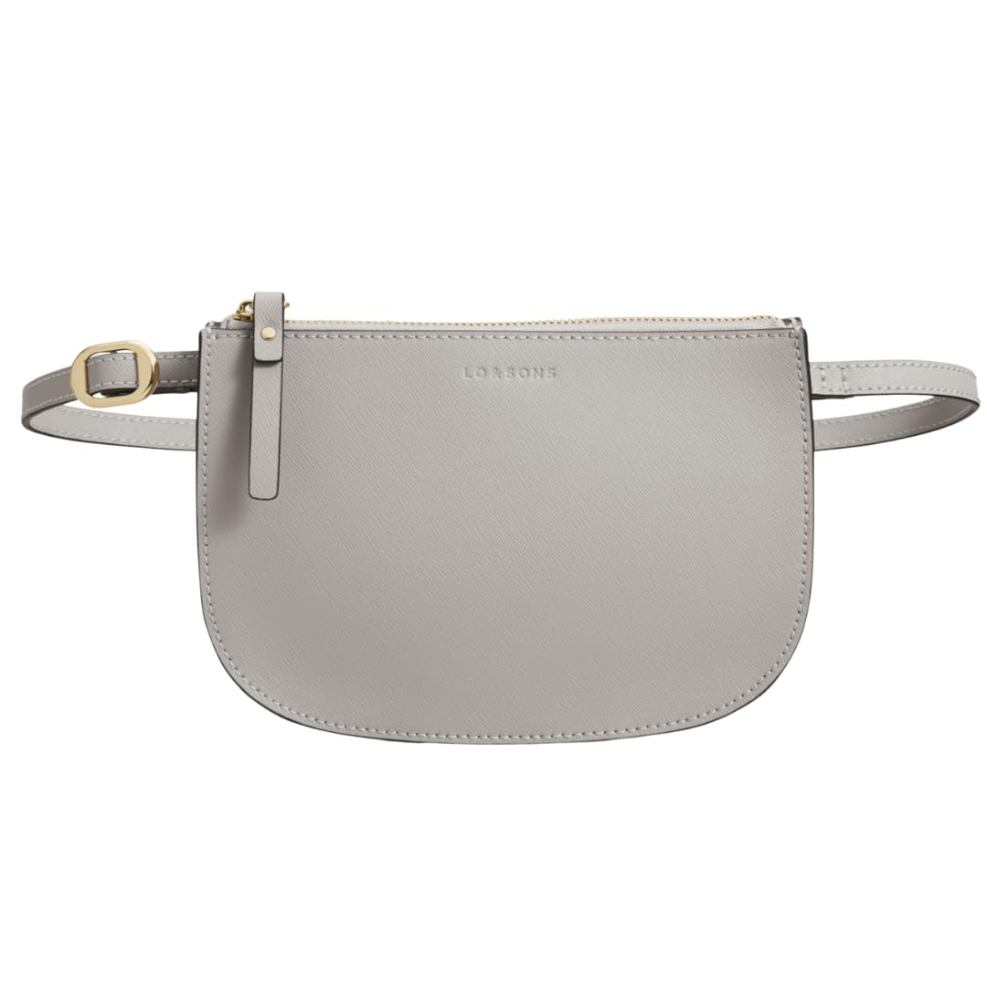 Lo & Sons Waverley 2 Crossbody Bag - Premium Saffiano Leather Shoulder & Belt Bag with Convertible Strap | Lightweight Textured Leather | Sleek