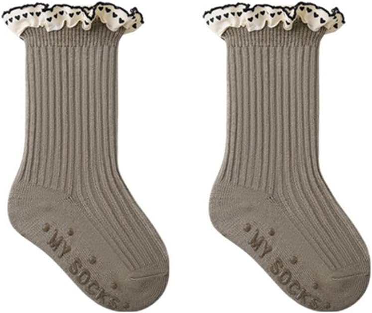 Colorful Childhood Baby Girls Frily Ruffles Socks Newborn Infants Toddlers Non-Slip Grip Ankle Socks - Image 4
