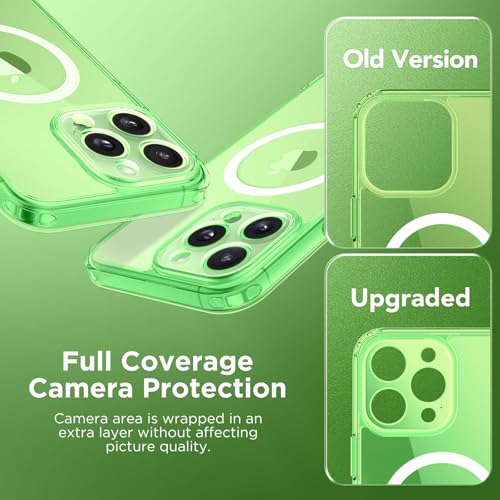 Coque iPhone 15 Pro Max MagSafe antichoc avec protection camera integree vert clair - 6