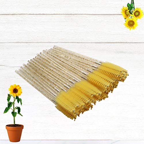 PIXNOR 300 Pcs Descartáveis â€‹â€‹Cílios Escovas Varinhas de Rímel Haste de Cristal Aplicador de Cíl