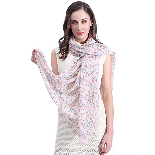 Robin Bird Print Women's Scarf Shawl Wrap Lightweight3
