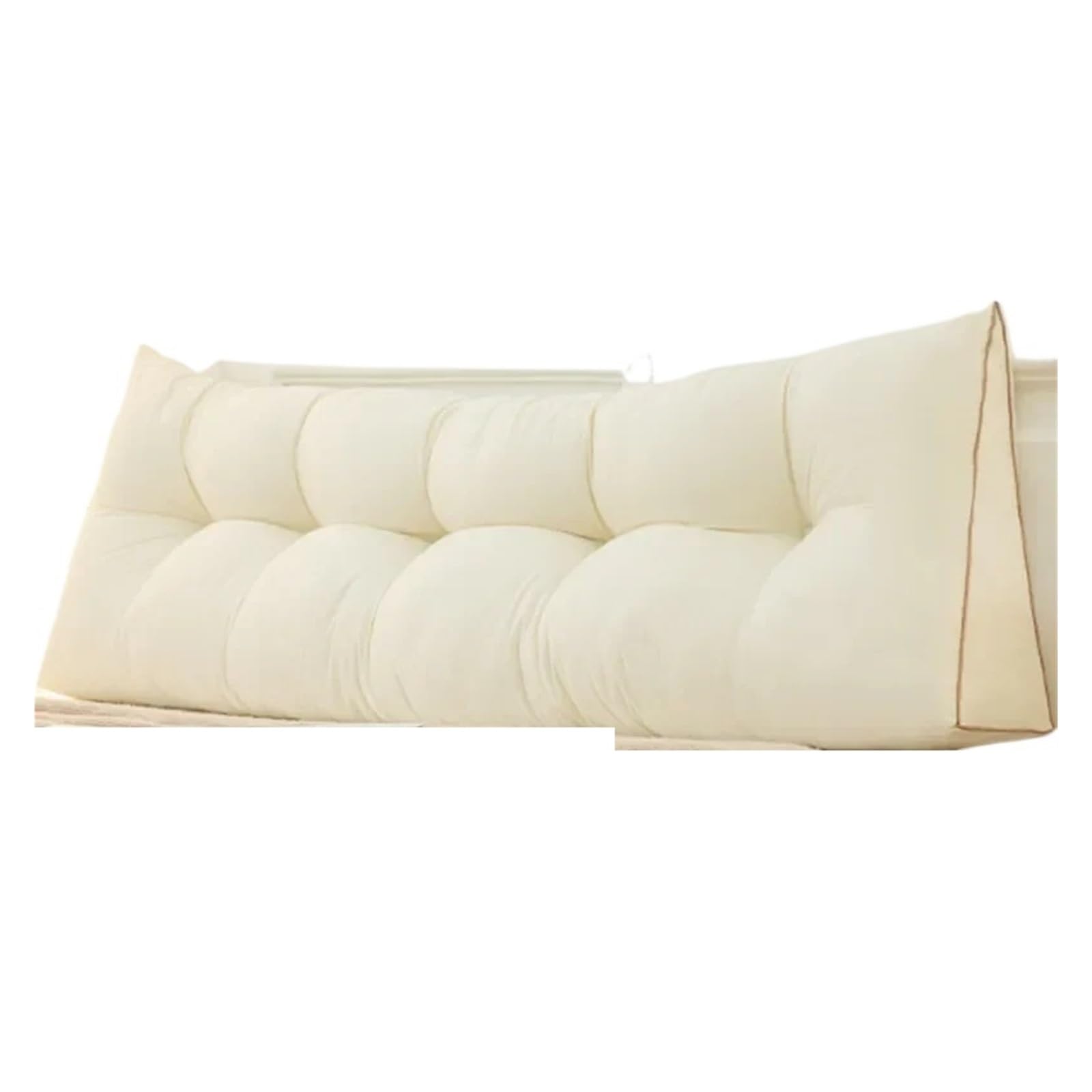 GSXLZ Headboard Pillow Soft Lumbar Support Wedge Sleeping Headboard Pillow Triangle Cushion Reading Large Bolster Backrest Cushion For Bed Headboard(Beige,120x45x15cm)