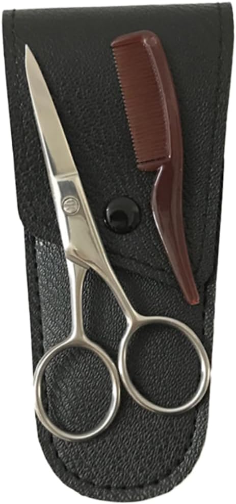 Stylish Stainless Steel Men Eyebrow Beard Scissors Set Precision Trimming Shears Hair Cutting Tools for Barbers Home Use