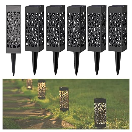 Lampes Exterieure Solaires De Jardin Au Sol, Exterieure Étanche Lumiere Paysage Lampe Jardin Sans Fil Led Décoration Eclairage Solaire Pour Patio Chemins, Pelouse, Automatique On/Off (6 Pièces)