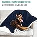 PetAmi Dog Blanket for Medium Large Dogs, Pet Bed Blanket Cat Puppy Kitten, Fleece Furniture Couch Cover Protector Sofa Car, Soft Sherpa Dog Throw Plush Reversible Washable, 40x60 Blue