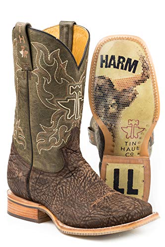 Tin Haul Men's Take No Bull Western Boot Broad Square Toe - 14-020-0007-0361 Br