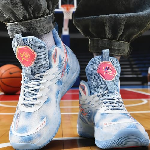 Bacury Womens Mens Basketball Shoes Breathable Non Slip Fashion Sneakers Comfortable Unisex-Adult Outdoor Sport Shoe