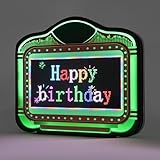 LED Screen Letter Bottle Presenter, Adjustable VIP Service Sign with 7 Colors, APP Programmable Display Sign for Wedding, Birthday Parties, Nightclub
