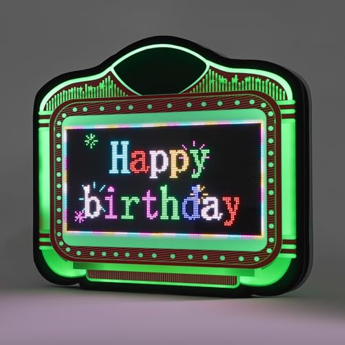 LED Screen Letter Bottle Presenter, Adjustable VIP Service Sign with 7 Colors, APP Programmable Display Sign for Wedding, Birthday Parties, Nightclub