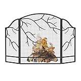 【Pantalla de malla y bisagras】 El marco es de hierro que le da peso y equilibrio a la pantalla. La pantalla de malla metálica protege contra cualquier chispa o brasa, simplemente siéntese, relájese y disfrute.