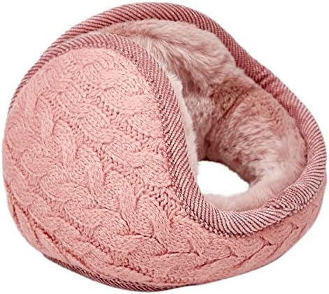 Rungion Unisex Warm Knit Women Earmuff Cashmere Winter Pure Color Earmuffs Fur Earwarmer Adjustable Wrap