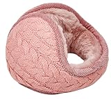 Rungion Unisex Warm Knit Women Earmuff Cashmere Winter Pure Color Earmuffs Fur Earwarmer Adjustable