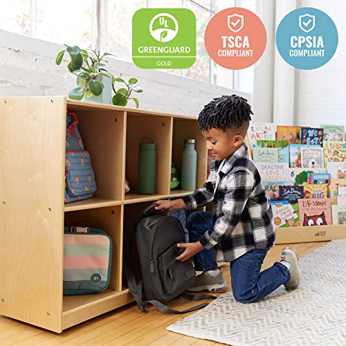Ecr4Kids 8-Compartment Mobile Backpack Storage Cabinet, Classroom Furniture, Natural #TOP4