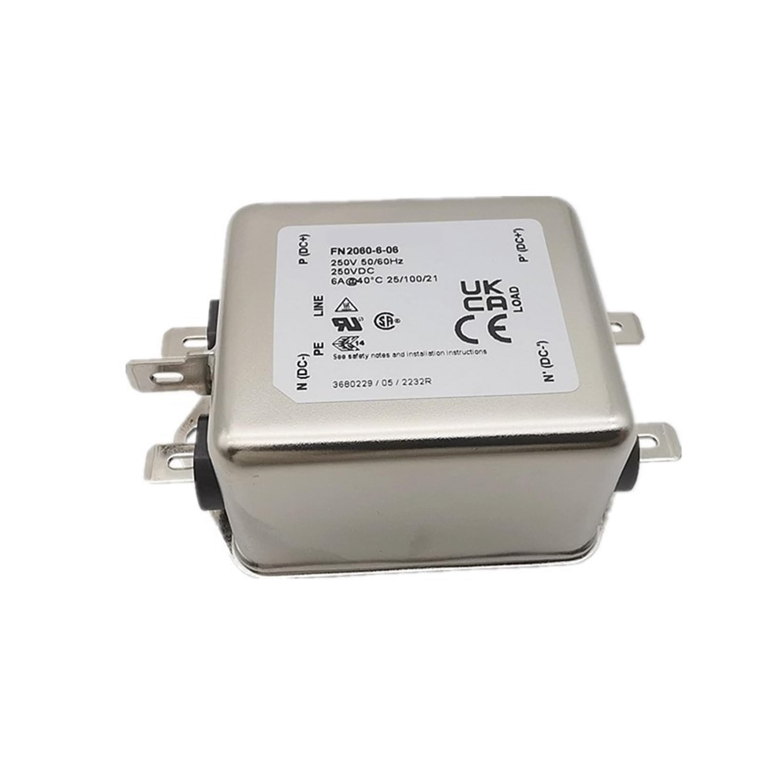 Filtre d'alimentation FN2060-6-06 6A électromagnétique antiparasite
