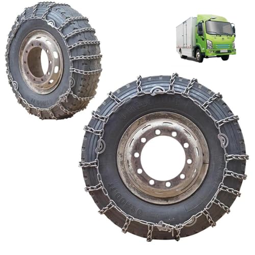 Set of 2 Universal Emergency Tire Traction Chain Snow Chains for Semi Trucks Metal Tire Chains for SUV Trucks Pickup Trucks Semi Trucks Van Trucks ATV Light Truck 9mm 6.50-16 9mm 7.00-16