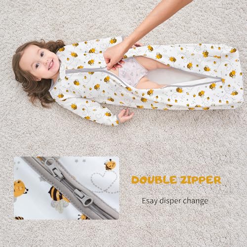 Image of Miracle Baby Sleep Sack - 100% Breathable Cotton Wearable Blanket, Long Sleeve Sleeping Sack for Infant 0-18 Months(3 Pack)