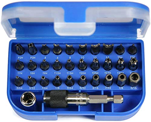 Vega V32-1Tp 32 Piece Tamper Proof Screwdriver Bit Set - Torx, Spanner, Phillips & Hex With Pin #TOP1
