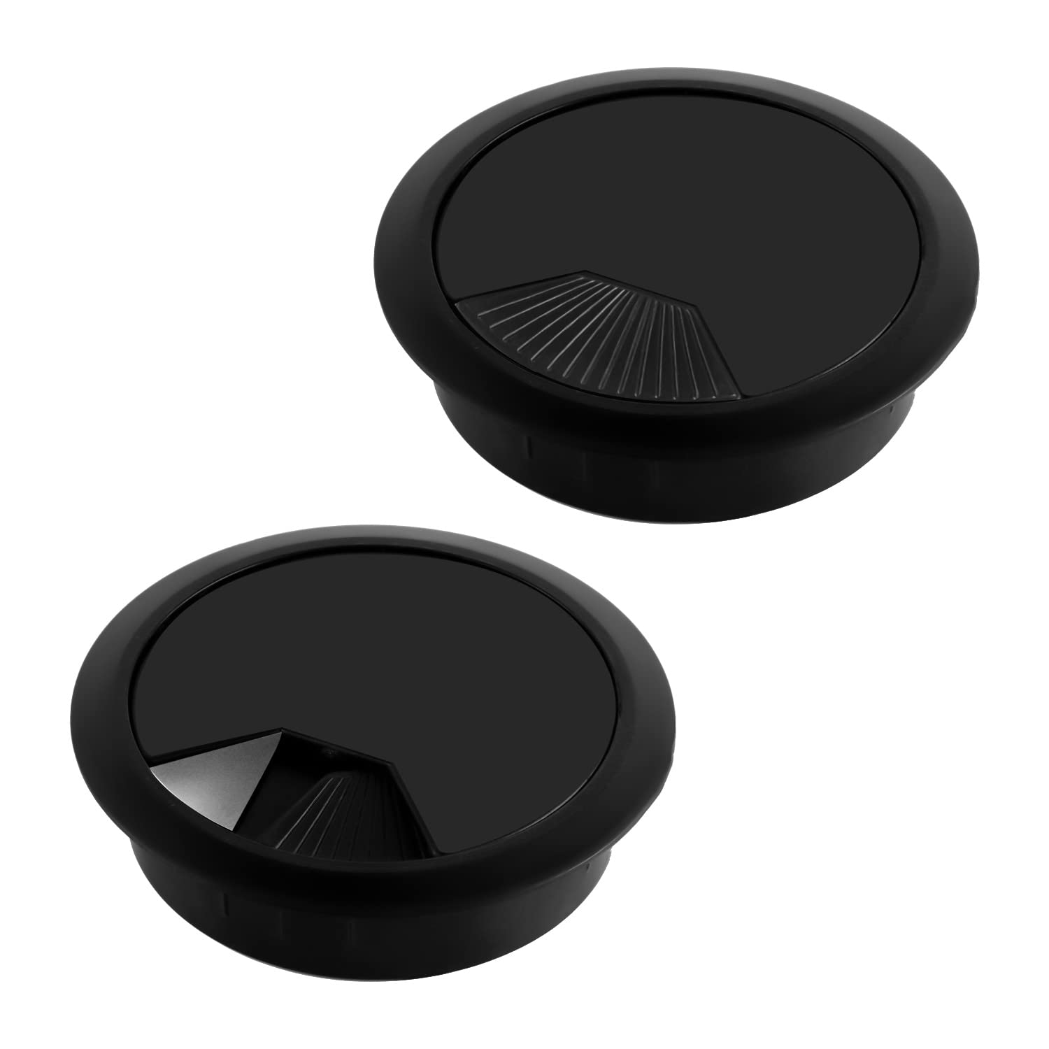 Buy 2PCS Desk Cable Grommet, 80mm(3.15inch) Black Desk Cord Grommet