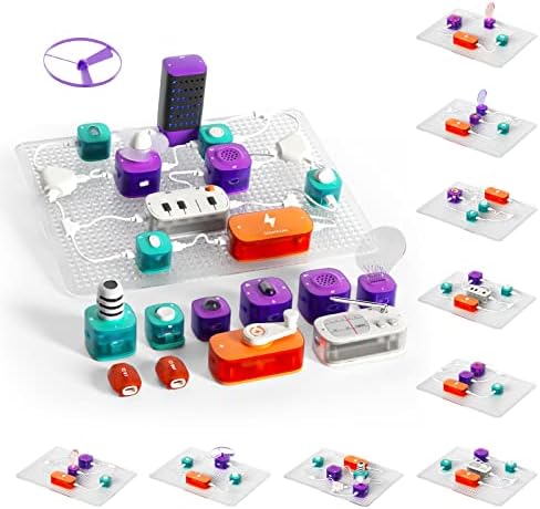 Science Can Circuits for Kids, Beginner Circuit Board Electronic Kit with 80 Experiments Stem Activities for Boys and Girls, Educational Toys Science Kits for Kids Age 8+