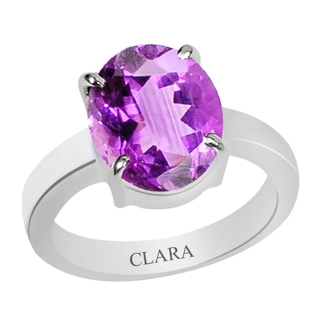 clara Certified Amethyst (Katela) 8.3cts or 9.25ratti 4 Prongs Silver Ring for Men and Women-picture-45
