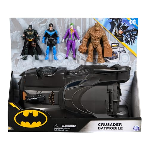 DC Comics Coffret Crusader Batmobile avec 4 figurines articulées jouets pour garçons et filles à partir de - vue 5