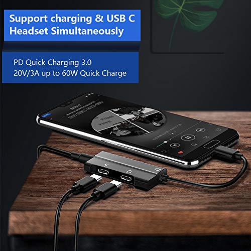Usb C To 3.5Mm Headphone And Charger Adapter, 3 In 1 Usb C To 3.5Mm& Usb C Headphone Jack Adapter With Charging Dongle Compatible With Samsung Galaxy S22 Ultra/S22/S21/S21 Ultra/S20Fe, Pixel 5/4/3/2 #TOP4