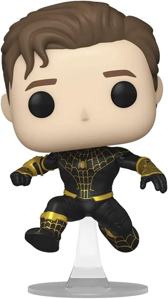 Pop Marvel's Spiderman No Way Home: Spiderman (Black/Gold) (Unmasked) Figure (AAA Anime Exclusive) (65038)