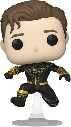 Funko Figura de Spiderman No Way Home (negrodorado) (desenmascarado) (exclusivo de anime AAA)